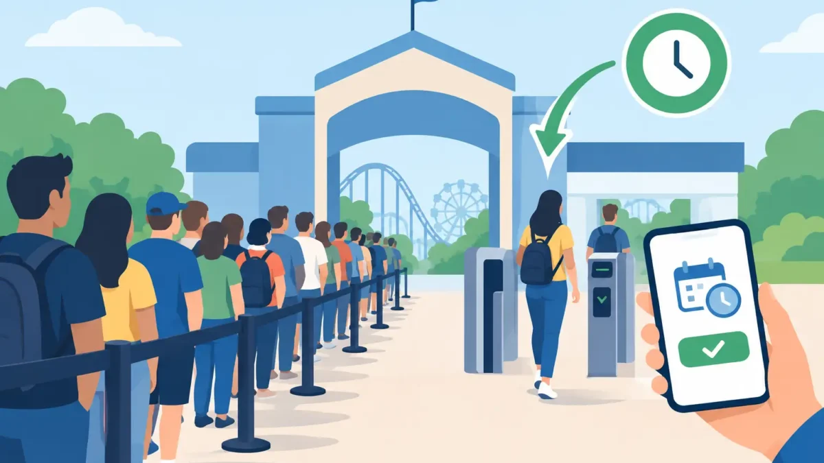 Do Timed Tickets Reduce Queues at Attractions?